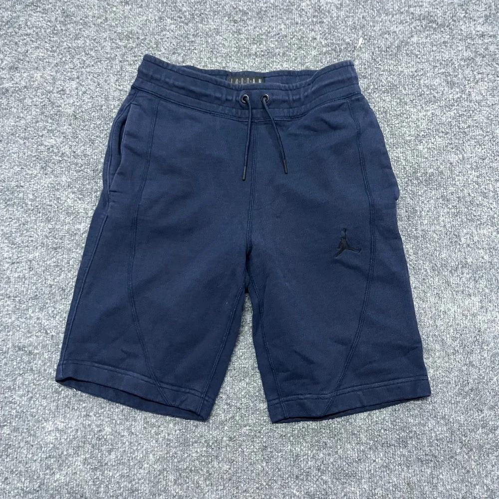 Jordan Sweatshorts Mens Size S Navy Blue French Terry Athletic Basketball Casual